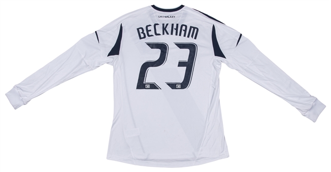 2012 David Beckham Game Used Los Angeles Galaxy Jersey 